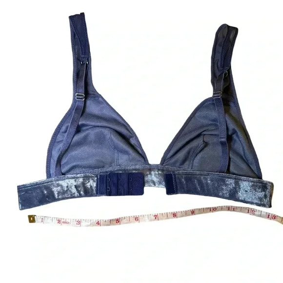Royal Blue Velvet Bralette Size Small - Picture 7 of 7